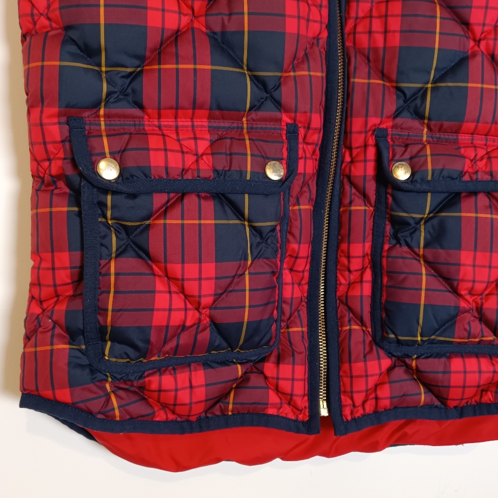 J. Crew Down Plaid Puffer Vest - Picture 2 of 9